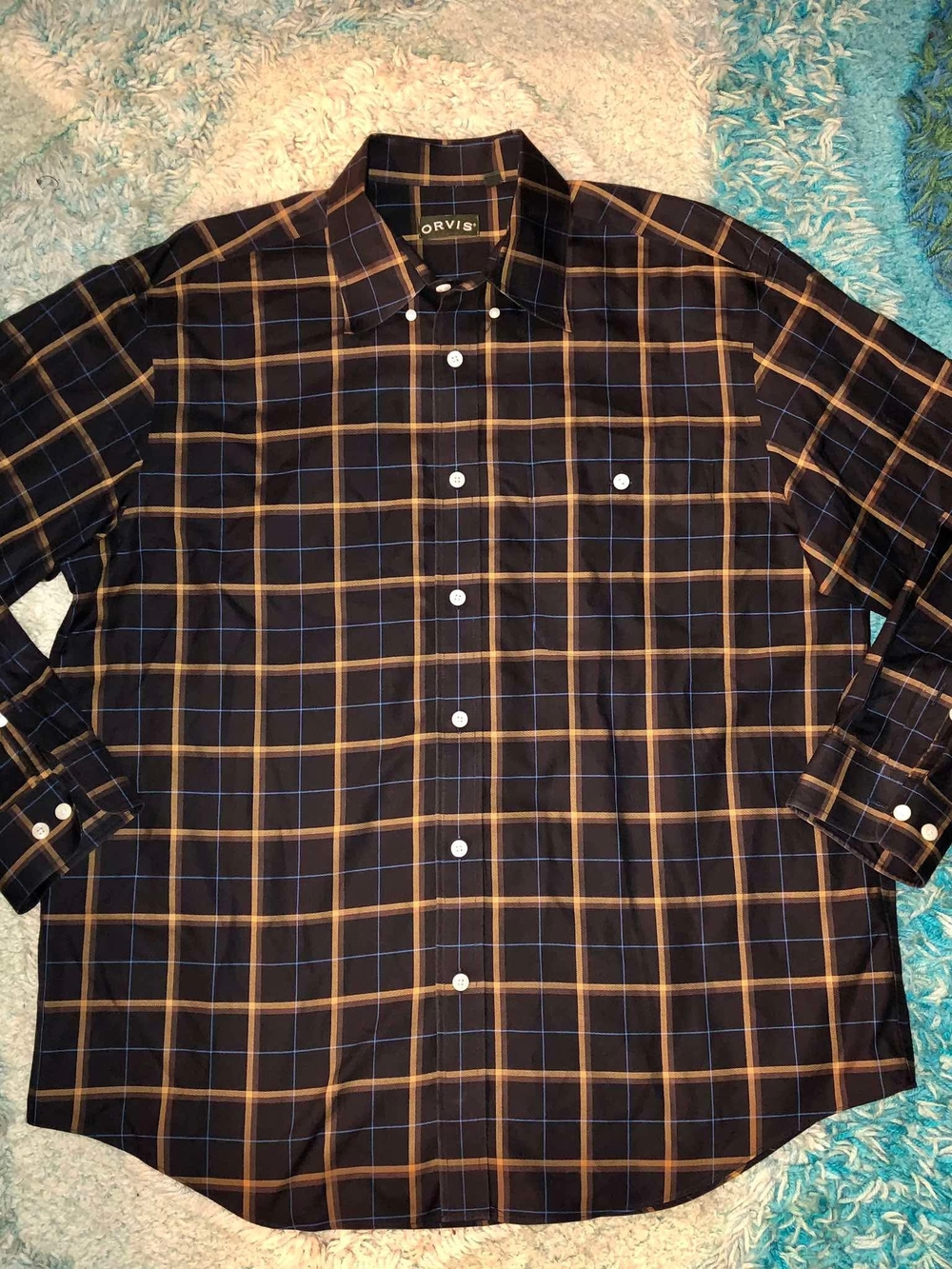 Orvis plaid button-down shirt  XL